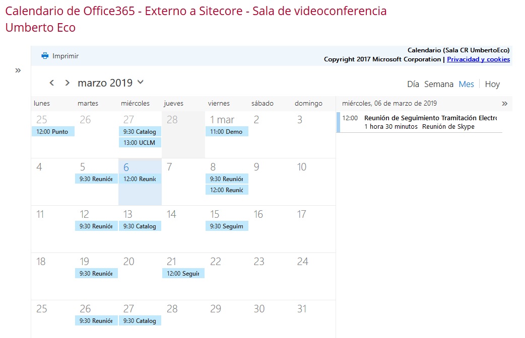 calendario externo