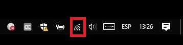 El icono WIFI aparecerá en modo conectado