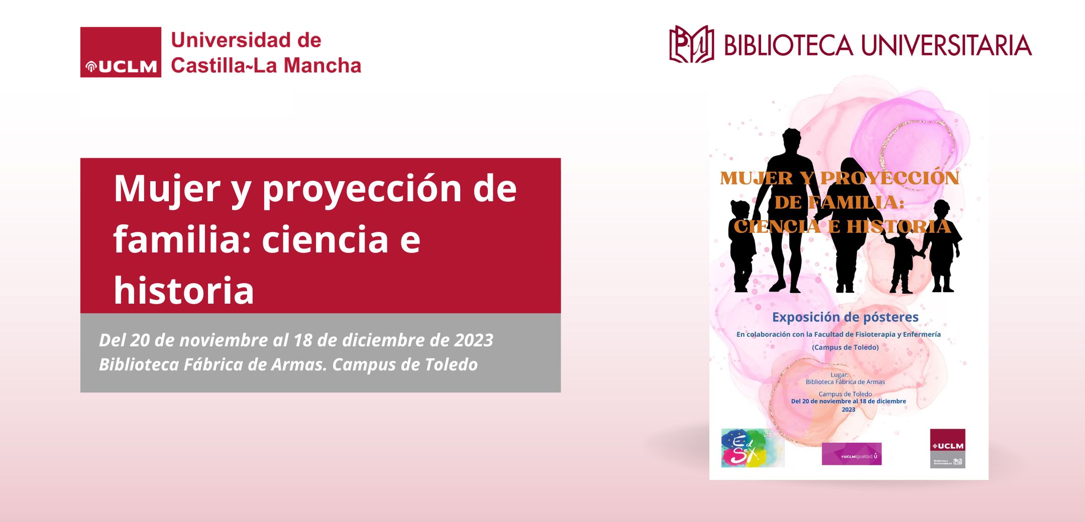 Exposición en la biblioteca del campus F